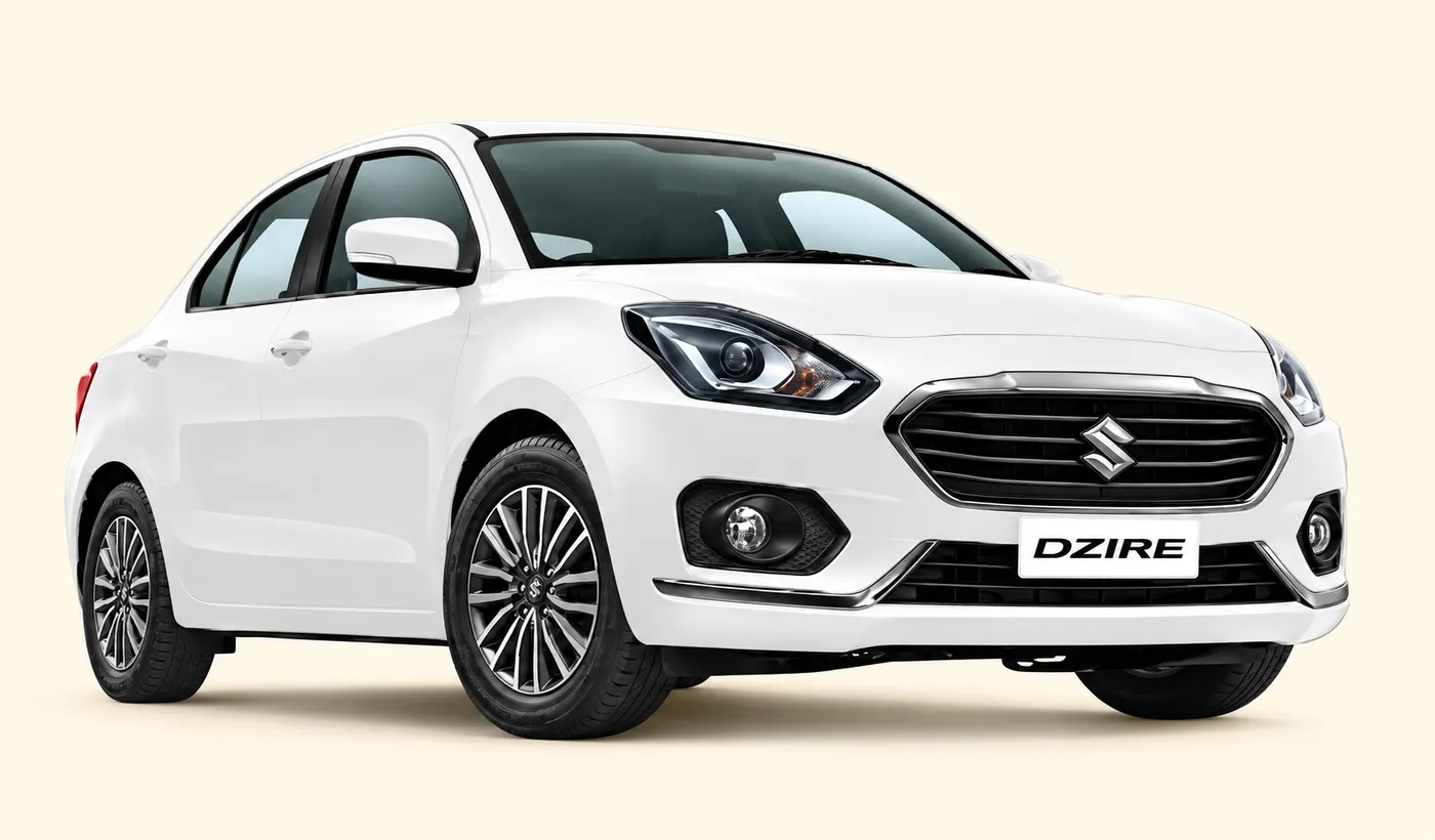 Swift Dzire sedan available with a driver from Solapur